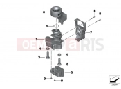 Ignition switch and mounting parts - BMW Motorrad HP4 (0D01, 0D11) 2012