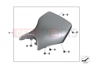 Bench seat, Comfort - BMW Motorrad HP4 (0D01, 0D11) 2012