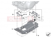 BMW Motorrad BMW 2017 F models K8x F 850 GS (0B09, 0B19) Engine skid plate plastic