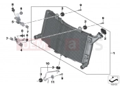 BMW Motorrad BMW 2017 F models K8x F 850 GS (0B09, 0B19) Engine radiator with mounting hardware