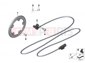 BMW Motorrad BMW 2017 F models K8x F 850 GS (0B09, 0B19) Rotational-speed sensor, rear