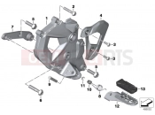 BMW Motorrad BMW 2017 F models K8x F 850 GS (0B09, 0B19) Footrest plate/footrest front left