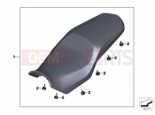 BMW Motorrad BMW 2017 F models K8x F 850 GS (0B09, 0B19) Bench seat