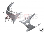 BMW Motorrad BMW 2017 C-Models C 650 Sport 16 (0C04, 0C14) Fairing side panel, front