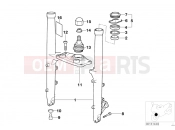 BMW Motorrad BMW 1995 R-Models 4V R 850 R 94 (0401,0406) Fork slider/lower fork bridge