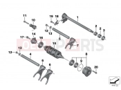6-speed transmission shift components - BMW Motorrad S 1000 XR (0D03, 0D13) 2018