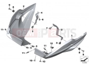 Engine spoiler - BMW Motorrad S 1000 XR (0D03, 0D13) 2018