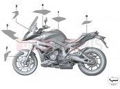Stick-on label - BMW Motorrad S 1000 XR (0D03, 0D13) 2018