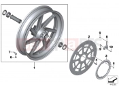 Forged wheel, front - BMW Motorrad S 1000 XR (0D03, 0D13) 2018
