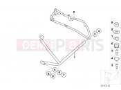 BMW Motorrad BMW 1997 R-Models 4V R 850 R 94 (0401,0406) Protective bar, rear, 3-piece