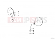BMW Motorrad BMW 1997 R-Models 4V R 850 R 94 (0401,0406) Mirror