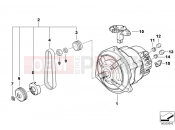 BMW Motorrad BMW 1998 R-Models 4V R 850 RT 96 (0412) Alternator / voltage regulator