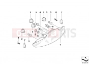 BMW Motorrad BMW 1998 R-Models 4V R 850 RT 96 (0412) Tail light mounting parts