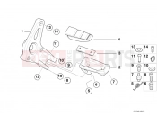 BMW Motorrad BMW 2000 R-Models 4V R 850 R 02 (0428) Footpeg plate/Front footpeg