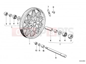 BMW Motorrad BMW CLASSIC 1983 R-Boxer R65 Front silver cast iron rim/dial shaft