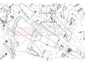 DUCATI 2013 Diavel WHITE STRIPE EXHAUST SYSTEM » EXHAUST SYSTEM