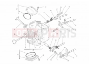 DUCATI Monster 659 HORIZONTAL CYLINDER HEAD » VALVE DRIVE