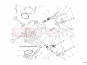 DUCATI 2010 Hypermotard 1100 EVO HORIZONTAL CYLINDER HEAD » VALVE DRIVE