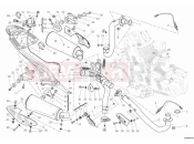 DUCATI 2010 Monster 1100 S ABS EXHAUST SYSTEM » EXHAUST SYSTEM