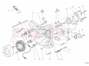 DUCATI 2009 Superbike 1098 R Bayliss GENERATOR COVER - WATER PUMP » COOLING SYSTEM