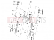 Fork's components (Kayaba) - Piaggio Beverly 125 Sport 2007