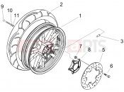 Rear wheel - Piaggio Beverly 125 Sport 2007