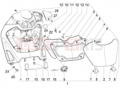 Front glove-box - Knee-guard panel - Piaggio Beverly 125 Tourer 2008