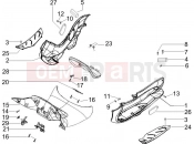 PIAGGIO Beverly 500 Central cover - Footrests