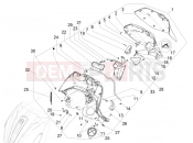 PIAGGIO BV 350 4T 4V ie E4 ABS ( USA / CA ) Front glove-box - Knee-guard panel
