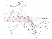 PIAGGIO BV 350 4T 4V ie E4 ABS ( USA / CA ) Rear cover - Splash guard