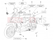 PIAGGIO BV 500 ( USA / CA ) Plates - Emblems