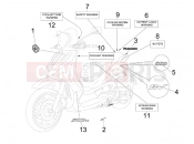 PIAGGIO BV 500 ( USA / CA ) Plates - Emblems