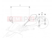 Driving mirror/s - Piaggio Carnaby 200 2008