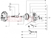 PIAGGIO Components parts of rear hub