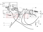 Handlebars component parts-Transmissions - Piaggio Diesis 100