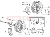 PIAGGIO Diesis 50 Front wheel-Rear wheel