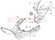 PIAGGIO Fly 100 Central cover - Footrests