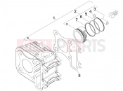 Cylinder-piston-wrist pin unit - Piaggio Fly 100 2008