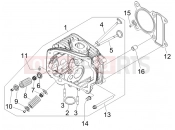 Head unit - Valve - Piaggio Fly 125 2009