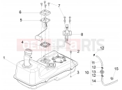 Fuel tank - Piaggio Fly 125 4T/3V ie 2012