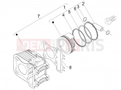 Cylinder-piston-wrist pin unit - Piaggio Fly 150 2010