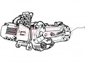 Engine, assembly - Piaggio Fly 150 2010