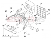 Rear cover - Splash guard - Piaggio Fly 150 2010