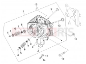 Head unit - Valve - Piaggio Fly 50 4T 2008