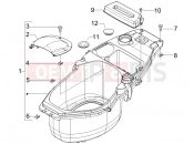 Helmet huosing - Undersaddle - Piaggio Fly 50 4T 2008