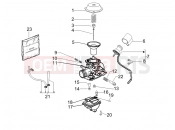 PIAGGIO Fly 50 4T Carburetor's components