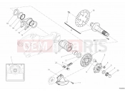 DUCATI 2008 Superbike 1098 S REAR WHEEL SPINDLE » REAR WHEEL