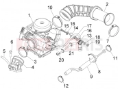 PIAGGIO Fly 50 4T 4V Carburettor, assembly - Union pipe