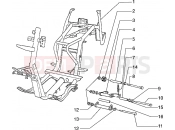 Chassis-Swingingarm-side stand - Piaggio Hexagon 125