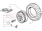 Rear wheel - Piaggio Hexagon 125